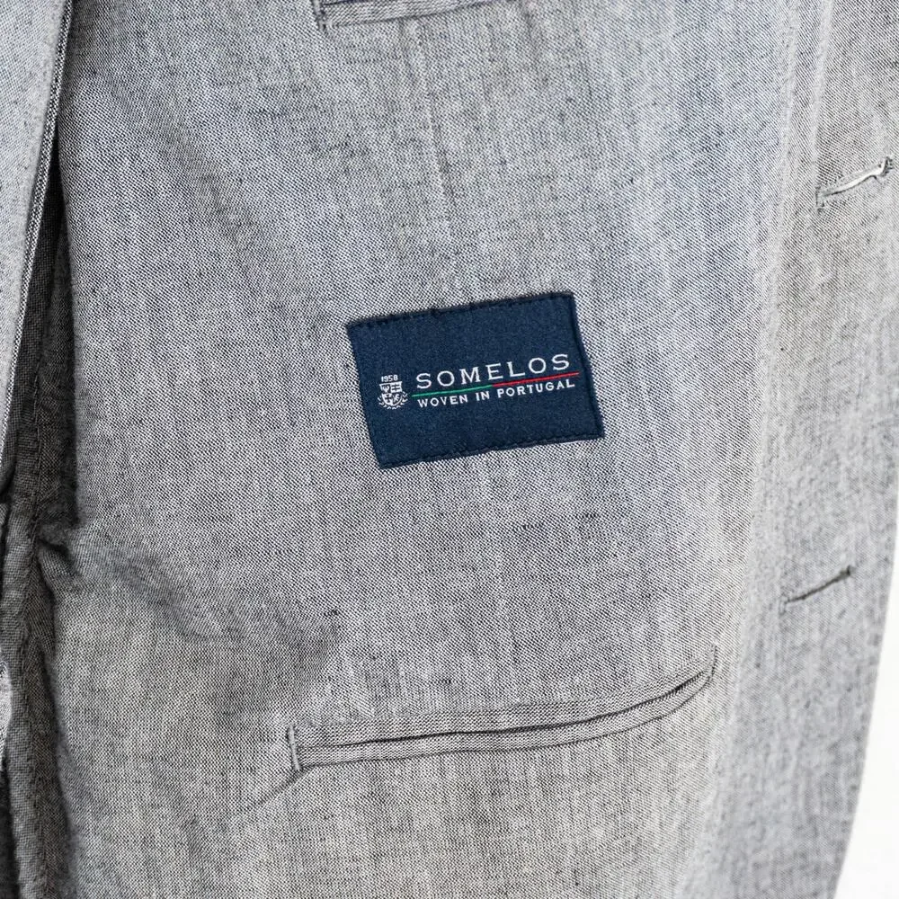 J.Crew Ludlow Slim Unstructured suit Jacket SOMELOS Linen 42S